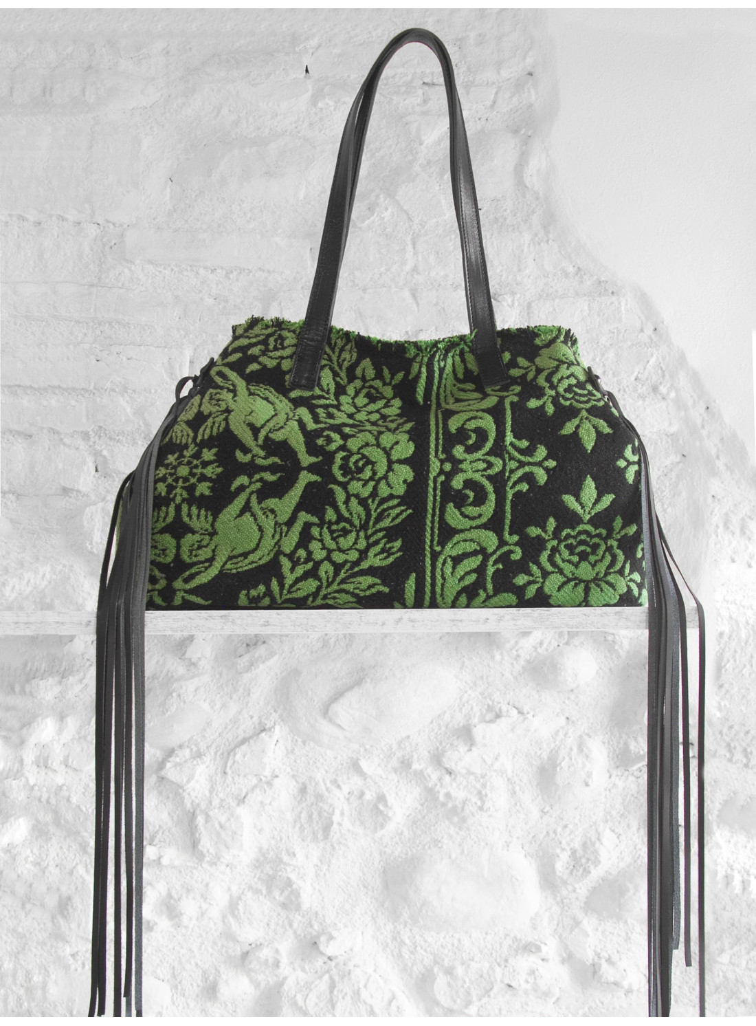 Cassia Floral Embroidered Handbag, Vegan Leather Embellished