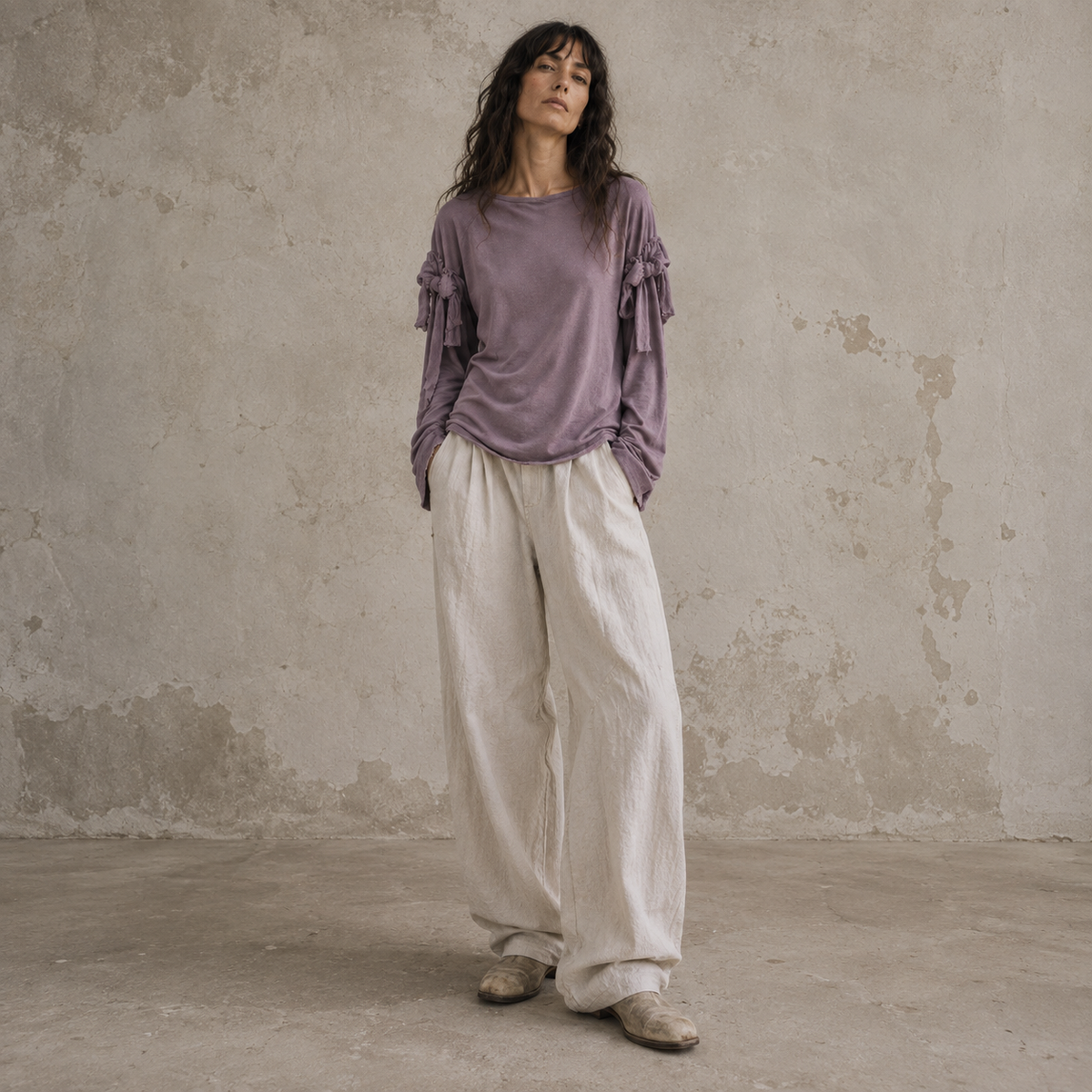 VEGLIA — Double Sleeve Jersey Top